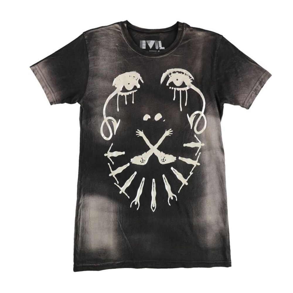 Evil Genius Womens Boo Hoo Metallic Graphic T-Shirt, NWT